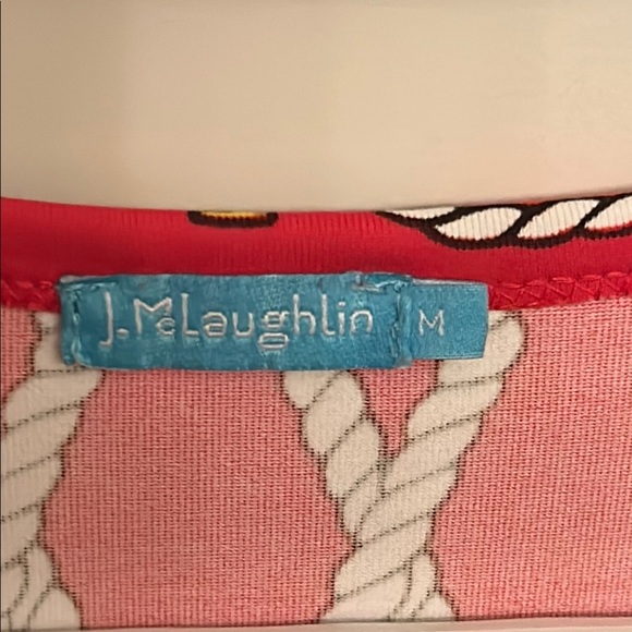 J. McLaughlin Red, White & Gold Nautical Rope Design Top, size M - Picture 4 of 10